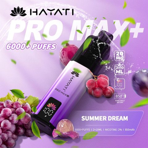 Hayati 6000 Puffs Jednorazowy Vape z wyświetlaczem LED