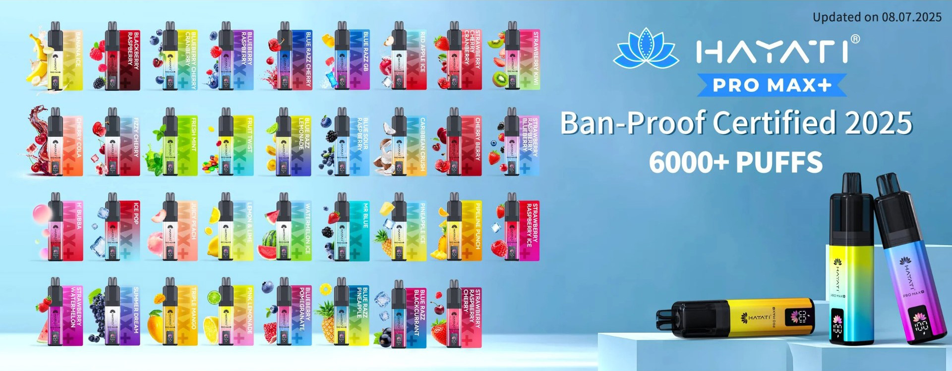 Hayati 6000 Puffs Jednorazowy Vape z wyświetlaczem LED