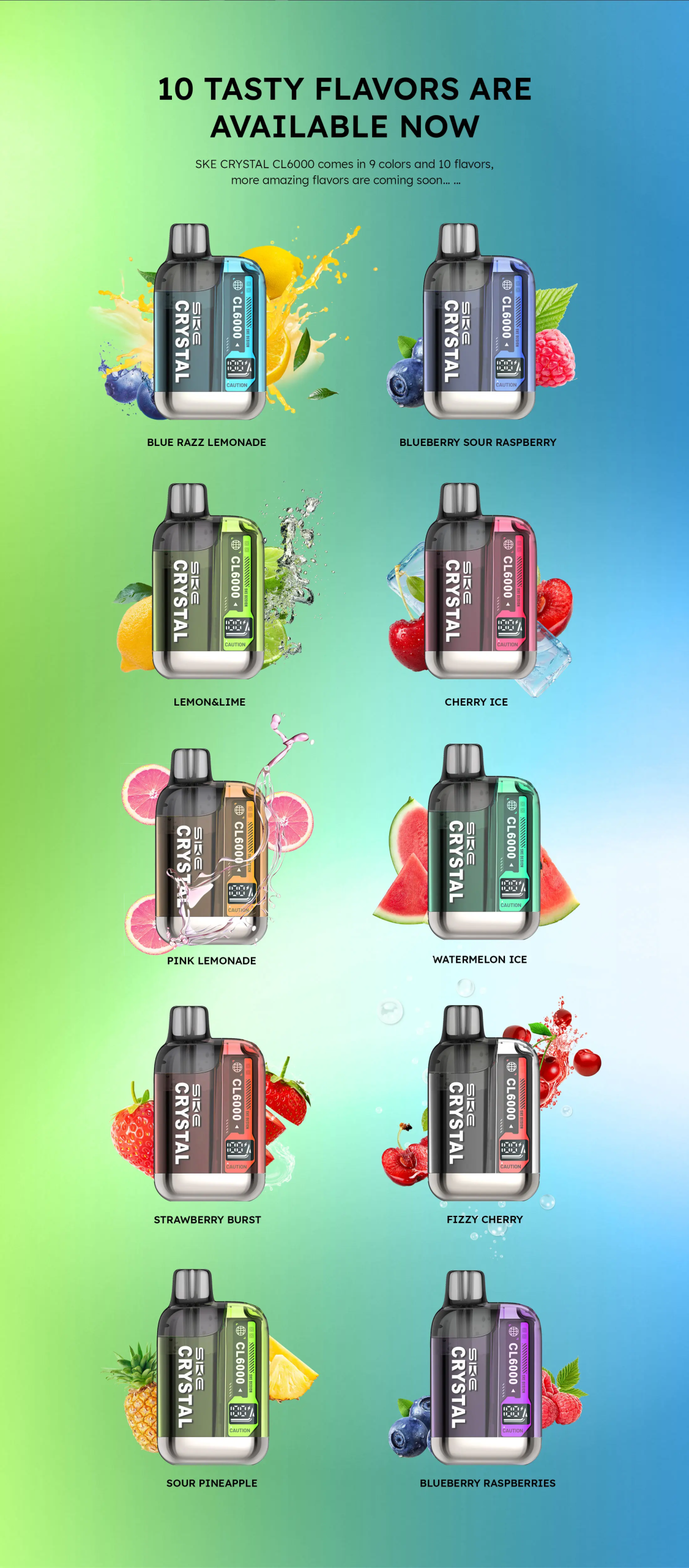 Crystal CL6000 Puffs Vape Prefilled Kit Dual Mesh Coil
