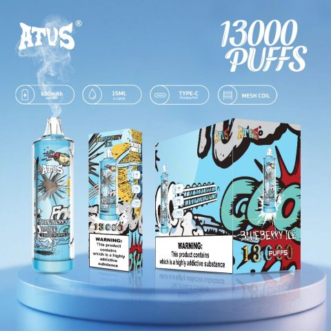 DE018 13000 zaciągnięć Jednorazowy Vape z akumulatorem ATVS Vape