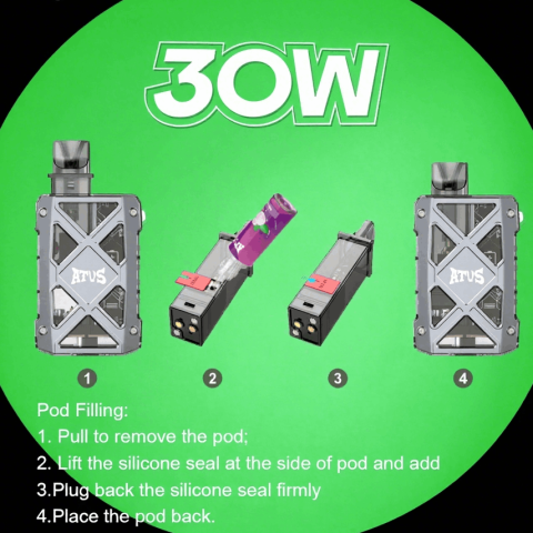 DE012 E-papierosy jednorazówka 7000 Puffs z możliwością ładowania i regulowanym przepływem powietrza ATVS Vape