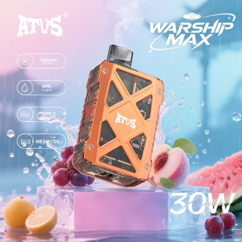 DE012 E-papierosy jednorazówka 7000 Puffs z możliwością ładowania i regulowanym przepływem powietrza ATVS Vape