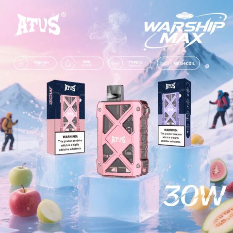 DE012 E-papierosy jednorazówka 7000 Puffs z możliwością ładowania i regulowanym przepływem powietrza ATVS Vape