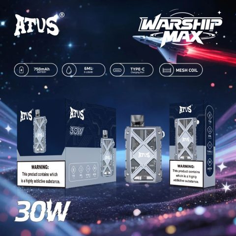 DE012 E-papierosy jednorazówka 7000 Puffs z możliwością ładowania i regulowanym przepływem powietrza ATVS Vape