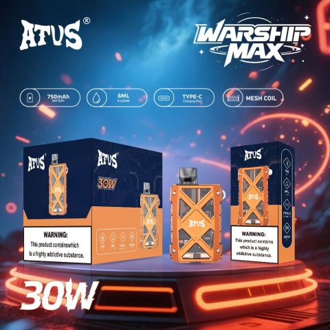 DE012 E-papierosy jednorazówka 7000 Puffs z możliwością ładowania i regulowanym przepływem powietrza ATVS Vape