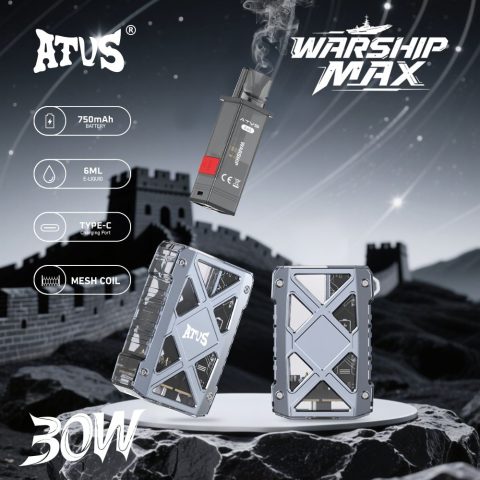 DE012 E-papierosy jednorazówka 7000 Puffs z możliwością ładowania i regulowanym przepływem powietrza ATVS Vape