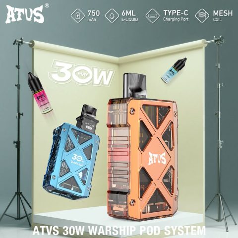 DE012 E-papierosy jednorazówka 7000 Puffs z możliwością ładowania i regulowanym przepływem powietrza ATVS Vape