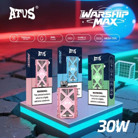 DE012 E-papierosy jednorazówka 7000 Puffs z możliwością ładowania i regulowanym przepływem powietrza ATVS Vape