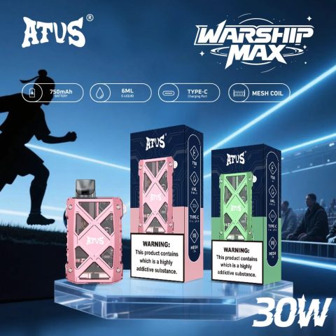 DE012 E-papierosy jednorazówka 7000 Puffs z możliwością ładowania i regulowanym przepływem powietrza ATVS Vape