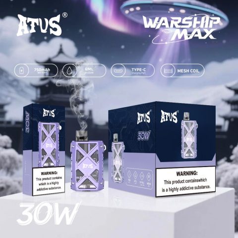 DE012 E-papierosy jednorazówka 7000 Puffs z możliwością ładowania i regulowanym przepływem powietrza ATVS Vape