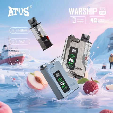 DE012 E-papierosy jednorazówka 7000 Puffs z możliwością ładowania i regulowanym przepływem powietrza ATVS Vape