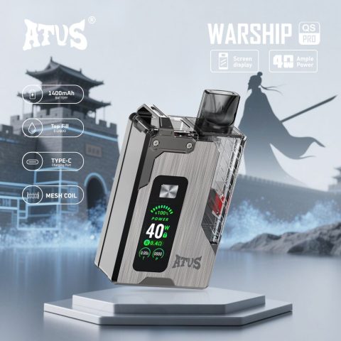 DE012 E-papierosy jednorazówka 7000 Puffs z możliwością ładowania i regulowanym przepływem powietrza ATVS Vape