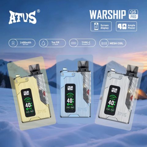 DE012 E-papierosy jednorazówka 7000 Puffs z możliwością ładowania i regulowanym przepływem powietrza ATVS Vape