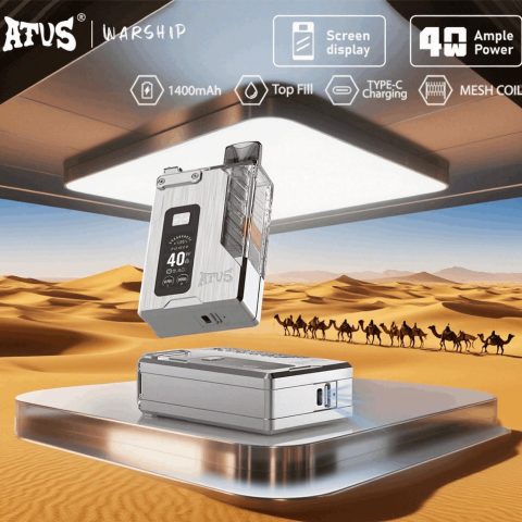 DE012 E-papierosy jednorazówka 7000 Puffs z możliwością ładowania i regulowanym przepływem powietrza ATVS Vape