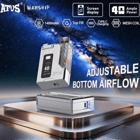 DE012 E-papierosy jednorazówka 7000 Puffs z możliwością ładowania i regulowanym przepływem powietrza ATVS Vape