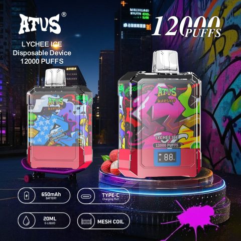 DE013A E-papierosy jednorazówka 12000 Puffs z wyświetlaczem LED i regulowanym przepływem powietrza