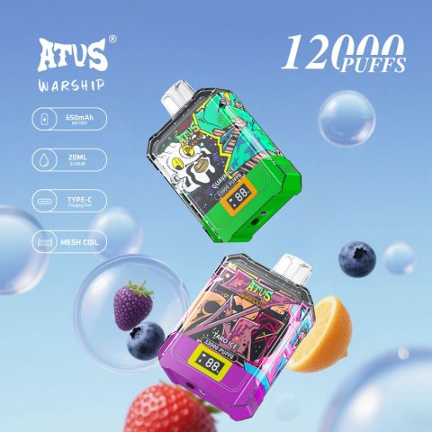 DE013A E-papierosy jednorazówka 12000 Puffs z wyświetlaczem LED i regulowanym przepływem powietrza