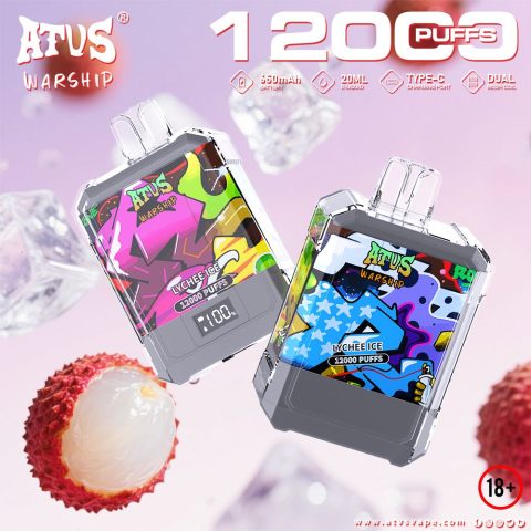 DE013A E-papierosy jednorazówka 12000 Puffs z wyświetlaczem LED i regulowanym przepływem powietrza