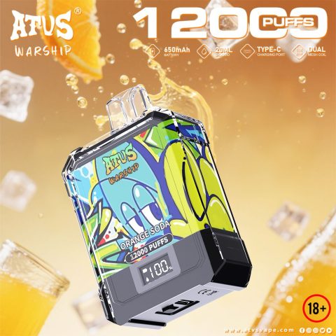 DE013A E-papierosy jednorazówka 12000 Puffs z wyświetlaczem LED i regulowanym przepływem powietrza