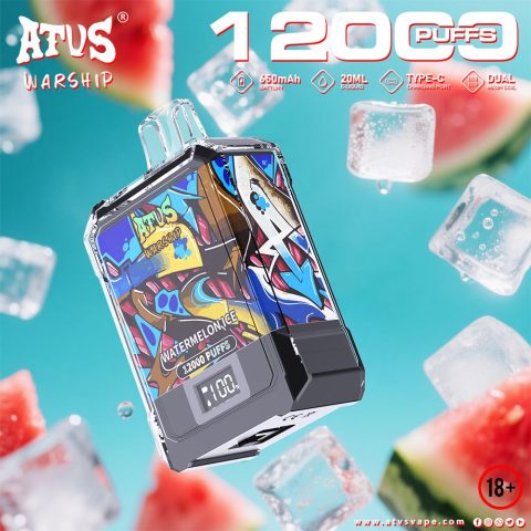 DE013A E-papierosy jednorazówka 12000 Puffs z wyświetlaczem LED i regulowanym przepływem powietrza