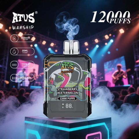 DE013A E-papierosy jednorazówka 12000 Puffs z wyświetlaczem LED i regulowanym przepływem powietrza