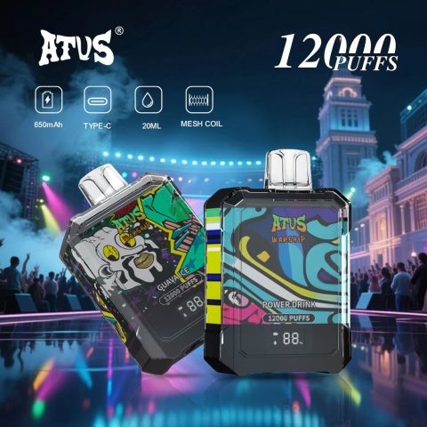 DE013A E-papierosy jednorazówka 12000 Puffs z wyświetlaczem LED i regulowanym przepływem powietrza