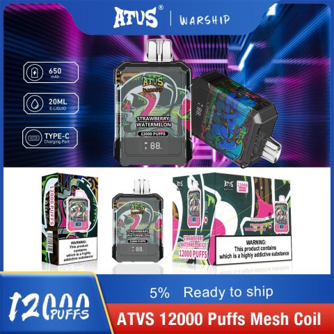 DE013A E-papierosy jednorazówka 12000 Puffs z wyświetlaczem LED i regulowanym przepływem powietrza