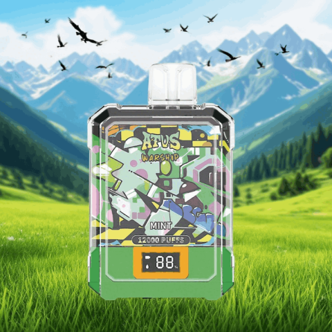 DE013A E-papierosy jednorazówka 12000 Puffs z wyświetlaczem LED i regulowanym przepływem powietrza