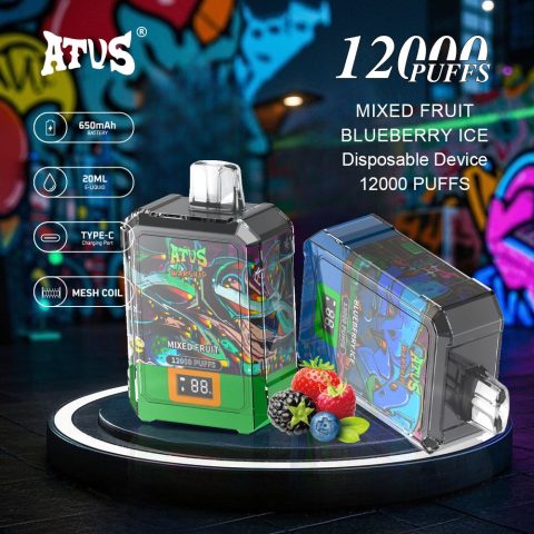 DE013A E-papierosy jednorazówka 12000 Puffs z wyświetlaczem LED i regulowanym przepływem powietrza