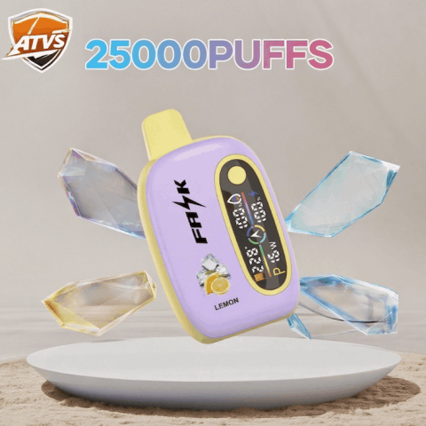 DE016 E-papierosy jednorazówka 25000 Puffs z wyświetlaczem LED i regulowanym przepływem powietrza, ładowalny ATVS Vape