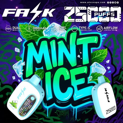 DE016 E-papierosy jednorazówka 25000 Puffs z wyświetlaczem LED i regulowanym przepływem powietrza, ładowalny ATVS Vape