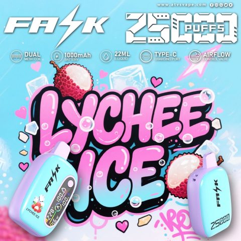 DE016 E-papierosy jednorazówka 25000 Puffs z wyświetlaczem LED i regulowanym przepływem powietrza, ładowalny ATVS Vape