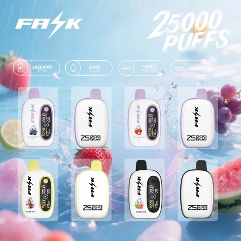 DE016 E-papierosy jednorazówka 25000 Puffs z wyświetlaczem LED i regulowanym przepływem powietrza, ładowalny ATVS Vape