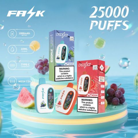 DE016 E-papierosy jednorazówka 25000 Puffs z wyświetlaczem LED i regulowanym przepływem powietrza, ładowalny ATVS Vape