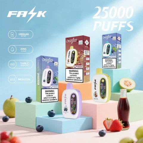 DE016 E-papierosy jednorazówka 25000 Puffs z wyświetlaczem LED i regulowanym przepływem powietrza, ładowalny ATVS Vape