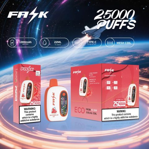 DE016 E-papierosy jednorazówka 25000 Puffs z wyświetlaczem LED i regulowanym przepływem powietrza, ładowalny ATVS Vape