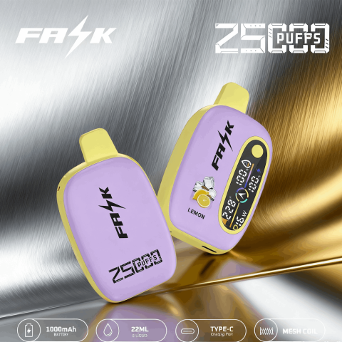 DE016 E-papierosy jednorazówka 25000 Puffs z wyświetlaczem LED i regulowanym przepływem powietrza, ładowalny ATVS Vape