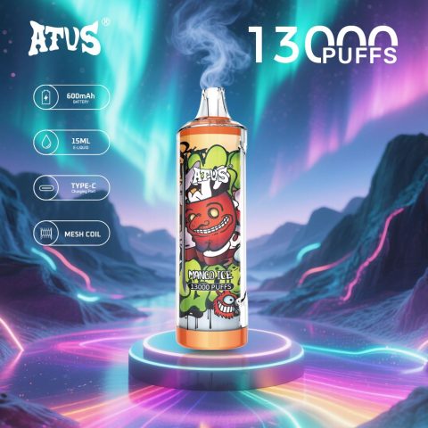 DE018 13000 zaciągnięć Jednorazowy Vape z akumulatorem ATVS Vape