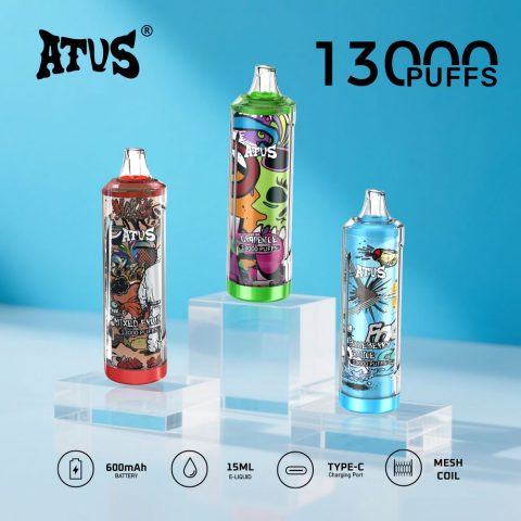 DE018 13000 zaciągnięć Jednorazowy Vape z akumulatorem ATVS Vape