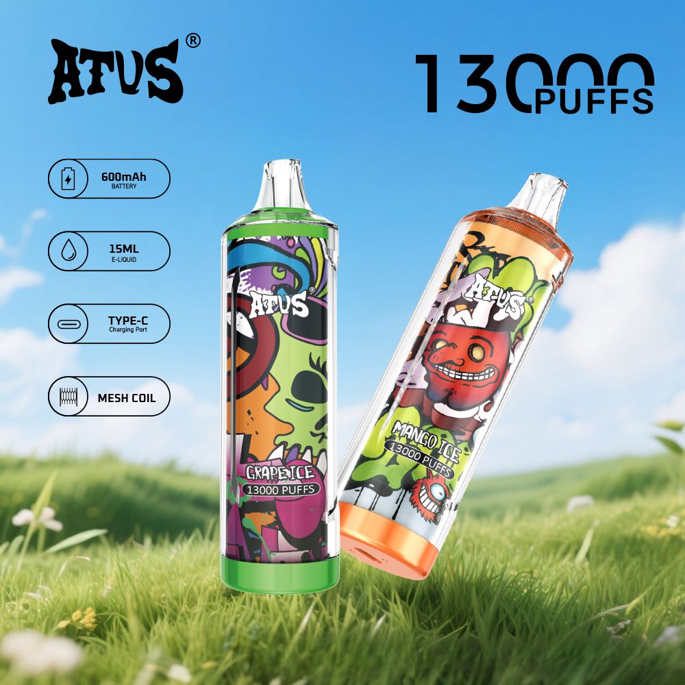 DE018 13000 zaciągnięć Jednorazowy Vape z akumulatorem ATVS Vape
