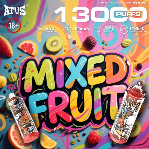 DE018 13000 zaciągnięć Jednorazowy Vape z akumulatorem ATVS Vape