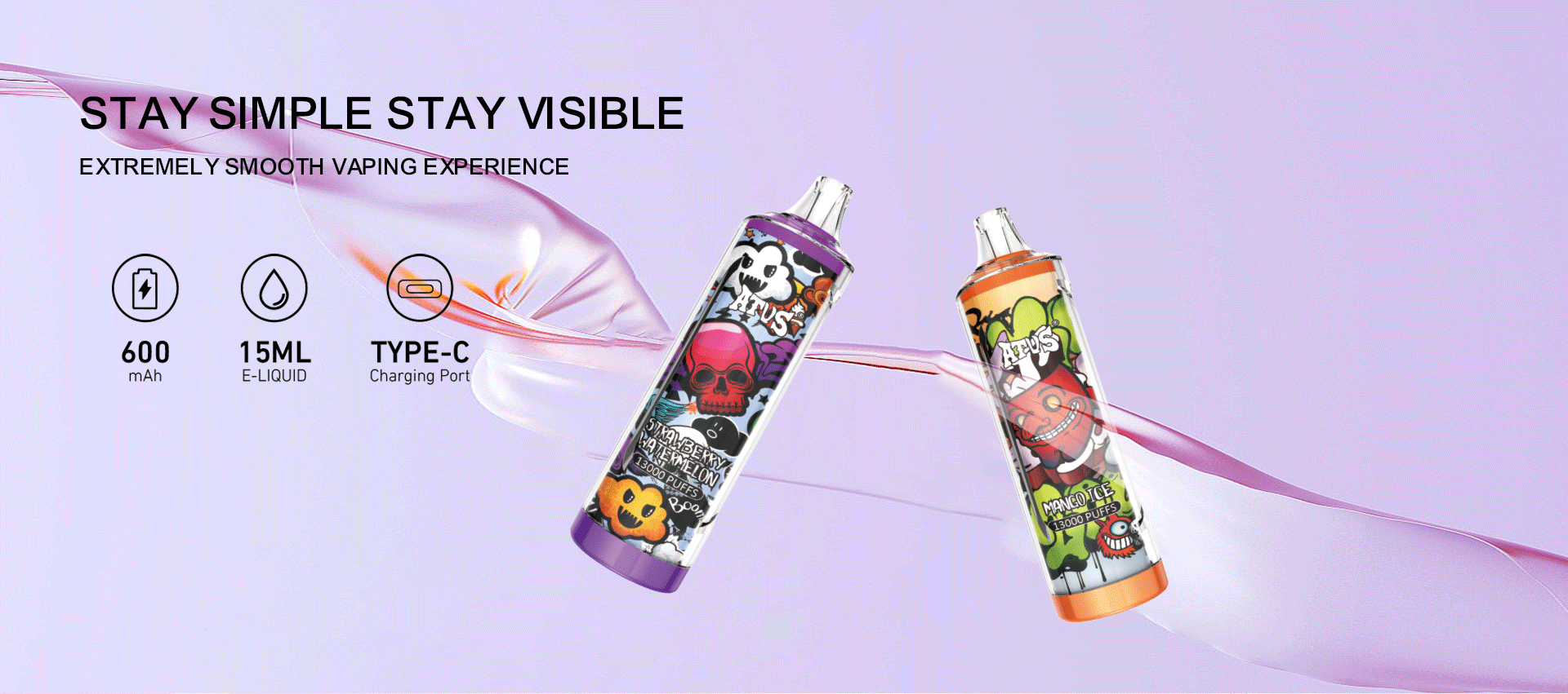 DE018 13000 zaciągnięć Jednorazowy Vape z akumulatorem ATVS Vape