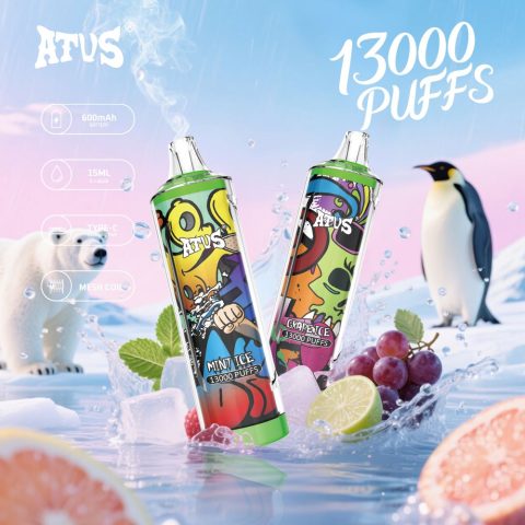 DE018 13000 zaciągnięć Jednorazowy Vape z akumulatorem ATVS Vape