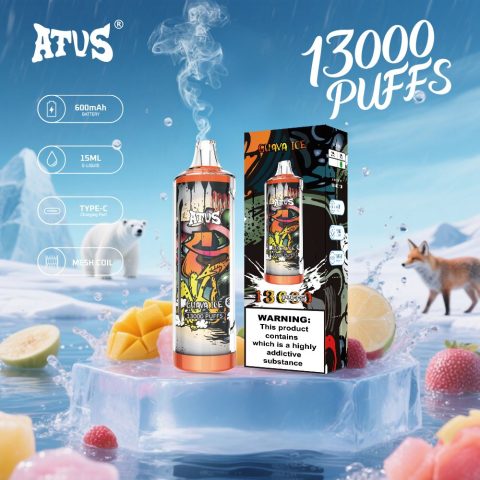 DE018 13000 zaciągnięć Jednorazowy Vape z akumulatorem ATVS Vape