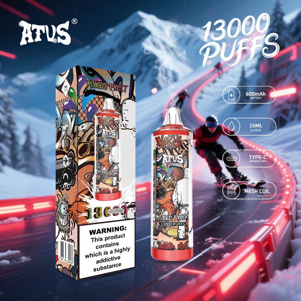 DE018 13000 zaciągnięć Jednorazowy Vape z akumulatorem ATVS Vape
