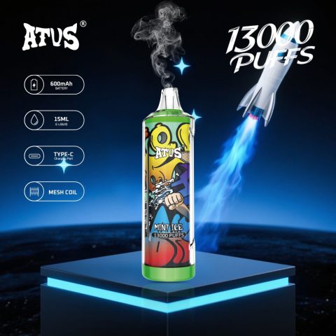 DE018 13000 zaciągnięć Jednorazowy Vape z akumulatorem ATVS Vape