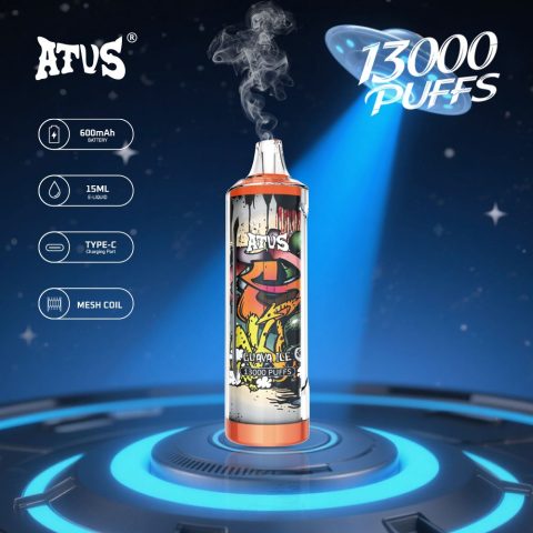 DE018 13000 zaciągnięć Jednorazowy Vape z akumulatorem ATVS Vape