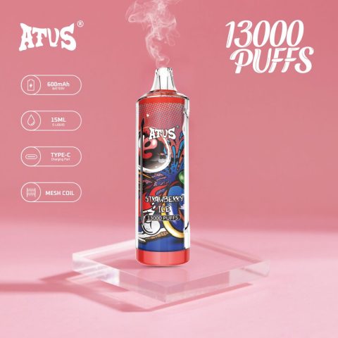 DE018 13000 zaciągnięć Jednorazowy Vape z akumulatorem ATVS Vape