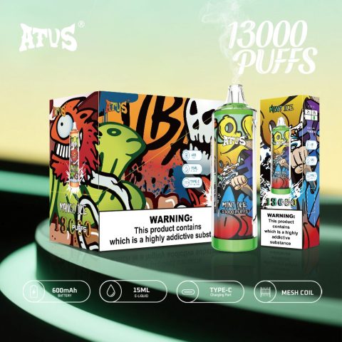 DE018 13000 zaciągnięć Jednorazowy Vape z akumulatorem ATVS Vape