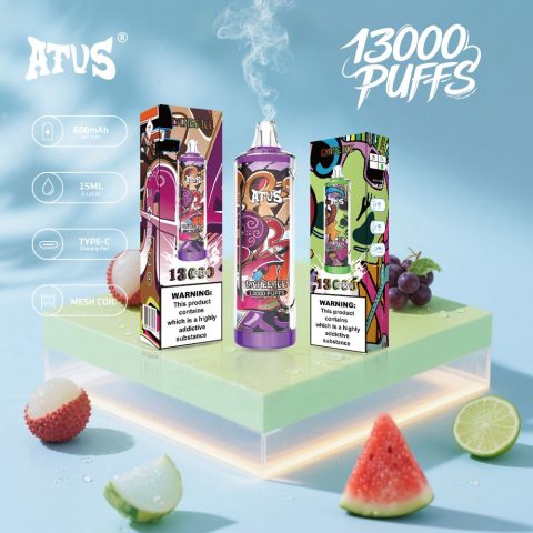 DE018 13000 zaciągnięć Jednorazowy Vape z akumulatorem ATVS Vape